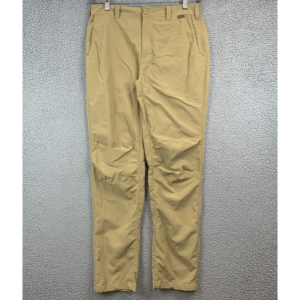 SIMMS Men's Black Cargo Fishing Pants Size 34L (34 x 33) Beige Tan